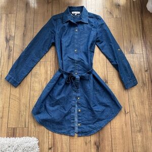Denim Shirt Waist Dress